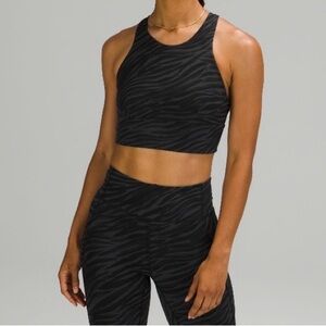 Lululemon Outfit Top and Bottom Wunder Train and Under Set Size 4 Le Tigre Camo